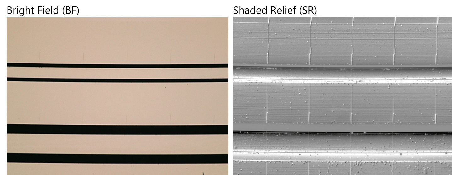PRECiV DSX獨家陰影浮雕觀察法（Shaded Relief Mode），可增強工業樣品表面細節。